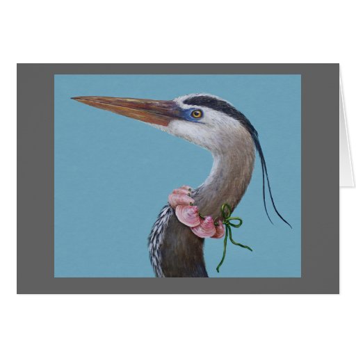 Helen the great blue heron card | Zazzle