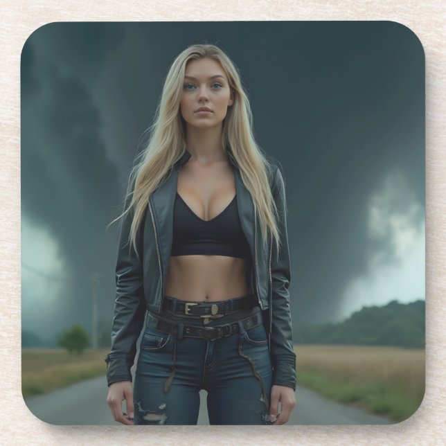 Helena Chevalier: Calm and Chaos / Tornado Beverage Coaster (Front)