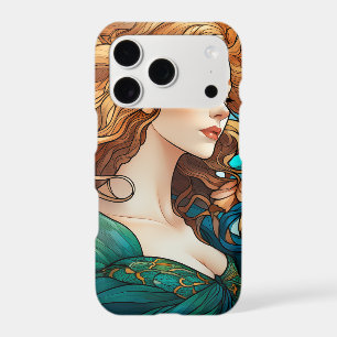 Helena - Dark Blonde Woman in Art Nouveau Style iPhone 17 Pro Case