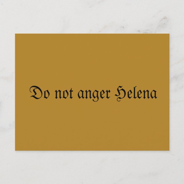 Helena,fraktur text,Orphan Black quote Postcard (Front)