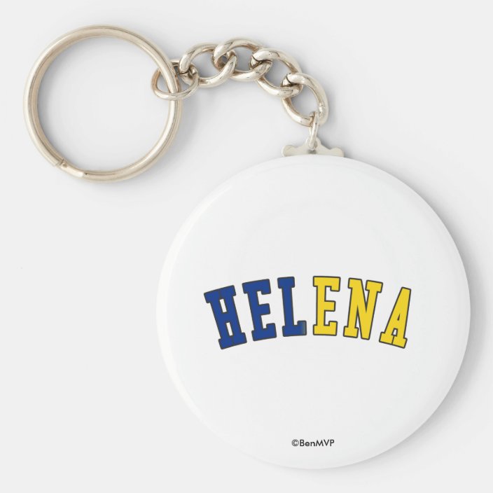 Helena in Montana State Flag Colors Key Chain