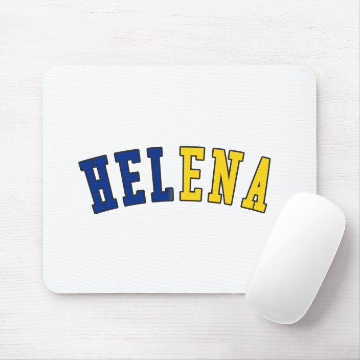 Helena in Montana State Flag Colors Mouse Pad