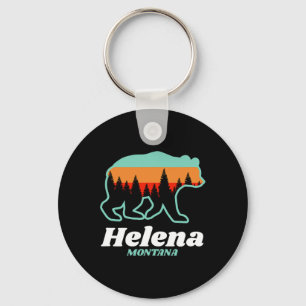 Helena Montana Fishing Skiing Snowboarding Bear  Keychain