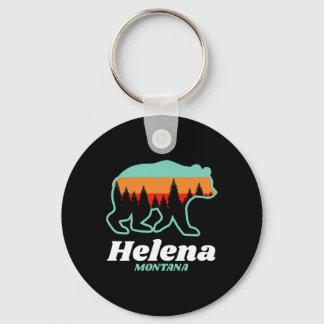 Helena Montana Fishing Skiing Snowboarding Bear Keychain