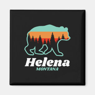Helena Montana Fishing Skiing Snowboarding Bear Magnet