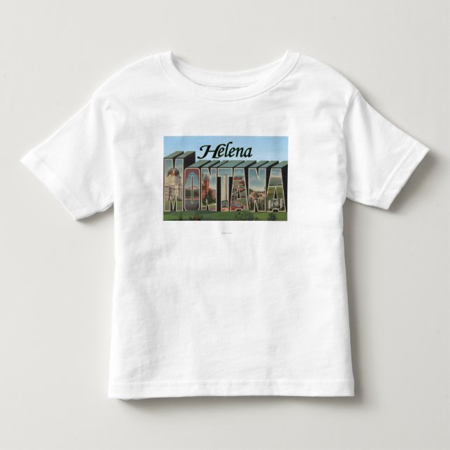 Helena, Montana - Large Letter Scenes Toddler T-shirt (Front)