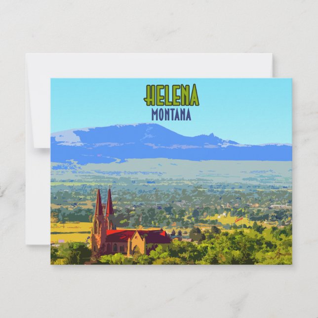Helena Montana Sleeping Giant Mountains Flat Card (Front)