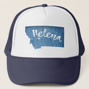 Helena Montana Wood Grain Trucker Hat