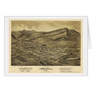 Helena, MT Panoramic Map - 1875 Cards