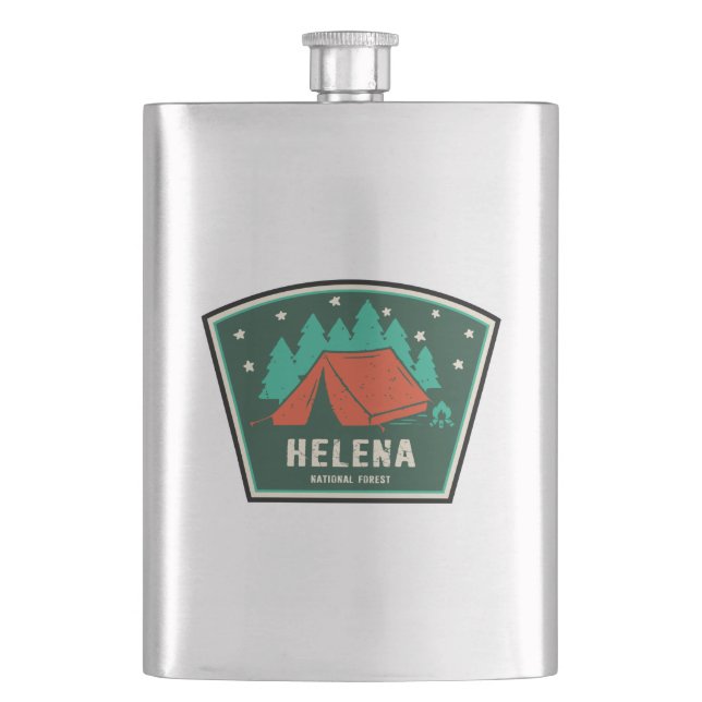 Helena National Forest Camping Flask (Front)
