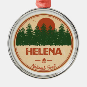 Helena National Forest Metal Ornament