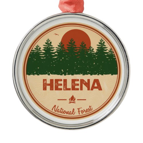 Helena National Forest Metal Ornament