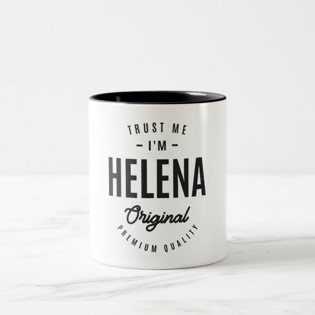 Helena Personalized Name  Two-Tone Coffee Mug (Center)