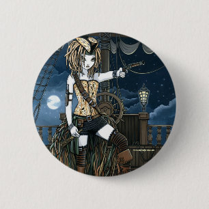 "Helena" Sky Pirate Ship Moon Fae Button