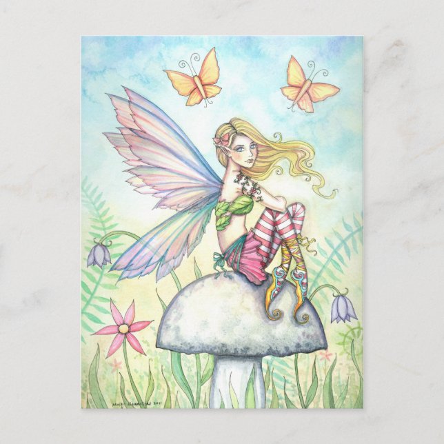 Helena's Garden Fairy and Butterfly Postcard (Front)