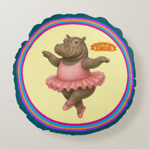 Helene circus performer round pillow