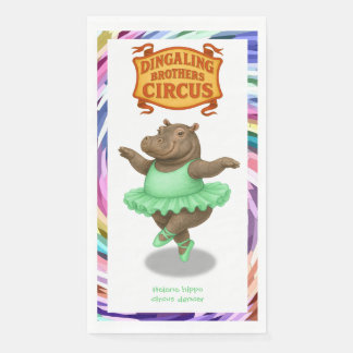 Helene hippo circus dancer paper guest towels