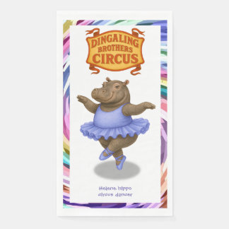 Helene hippo circus dancer paper guest towels