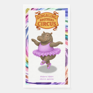 Helene hippo circus dancer paper guest towels
