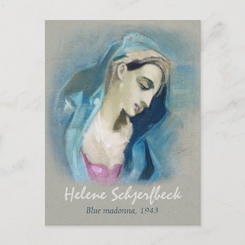 Helene Schjerfbeck Blue Madonna 1943 Postcard