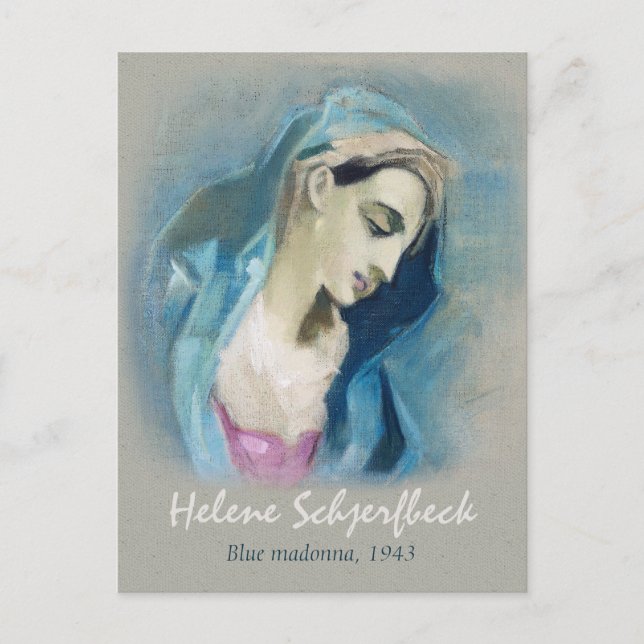 Helene Schjerfbeck Blue Madonna 1943 Postcard (Front)