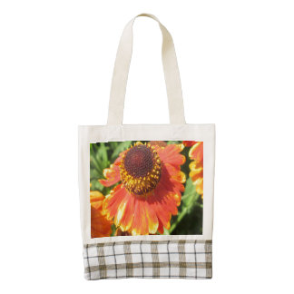 Helenium Orange Flower Zazzle HEART Tote Bag