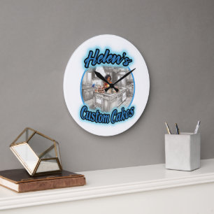 Helen's Custom Cakes Large Clock