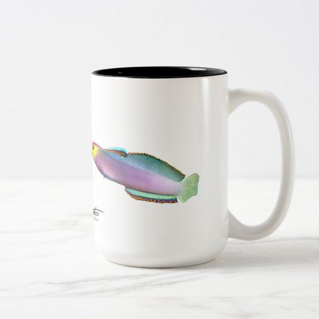 Helfrich's Dartfish, Nemateleotris helfrichi Two-Tone Coffee Mug (Right)