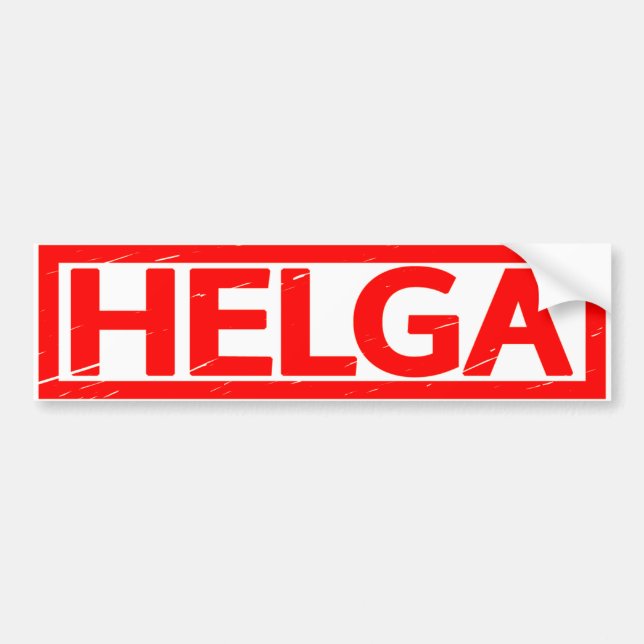 Helga Stamp Bumper Sticker (Front)