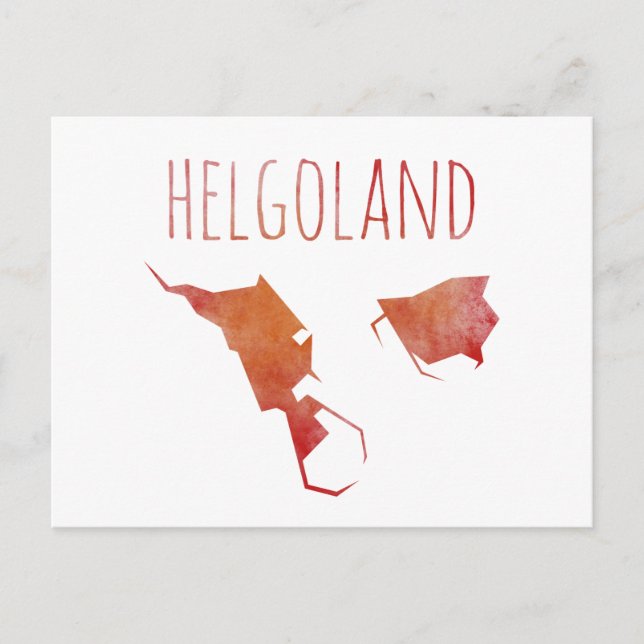 Helgoland Map Postcard (Front)