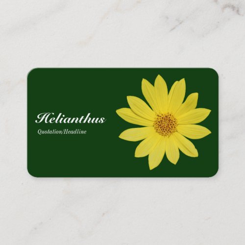 Helianthus _ Dark Green Business Card