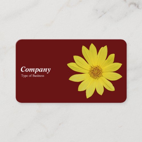Helianthus Lemon Queen Sunflower _ Dark Red Business Card