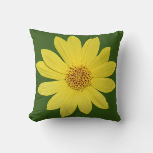Helianthus 'Lemon Queen' Sunflower (isolated) Throw Pillow