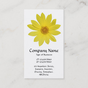 Helianthus 'Lemon Queen' Sunflower - White Business Card
