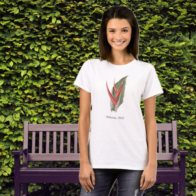 Heliconia 1800s Vintage Botanical T-Shirt (Creator Uploaded)