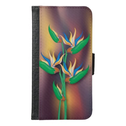 Heliconia Bouquet Wallet Phone Case For Samsung Galaxy S6