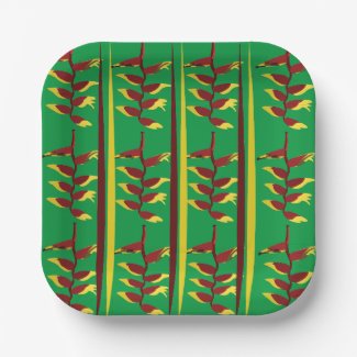 Heliconia Flower Floral Pattern Party
