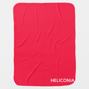 Heliconia red color name baby blanket