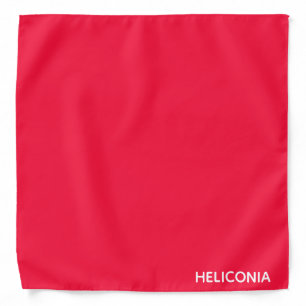 Heliconia red color name bandana