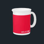Heliconia red color name beverage pitcher<br><div class="desc">Heliconia red color name</div>