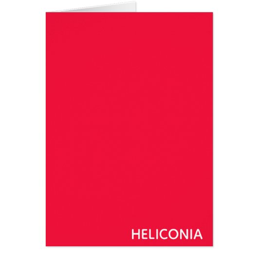 Heliconia red color name cards (Front)