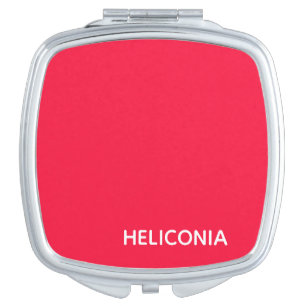 Heliconia red color name compact mirror