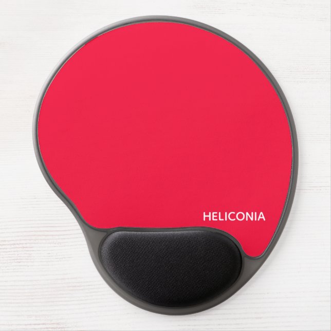 Heliconia red color name gel mouse pad (Front)