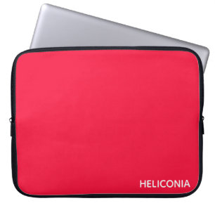 Heliconia red color name laptop sleeve