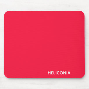 Heliconia red color name mouse pad