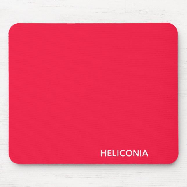 Heliconia red color name mouse pad (Front)