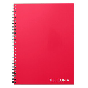 Heliconia red color name notebook