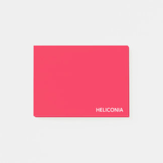 Heliconia red color name post-it notes