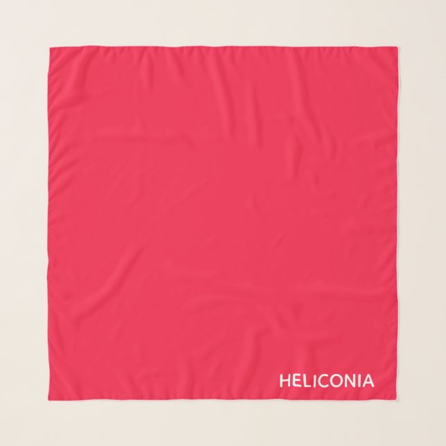 Heliconia red color name scarf (Front)