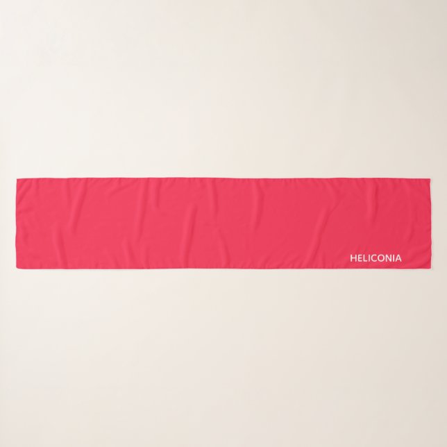 Heliconia red color name scarf (Front (Horizontal))